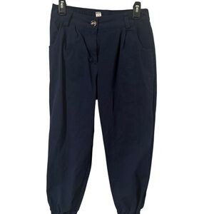 Halara Navy Elastic Hem Casual Trousers like new size medium